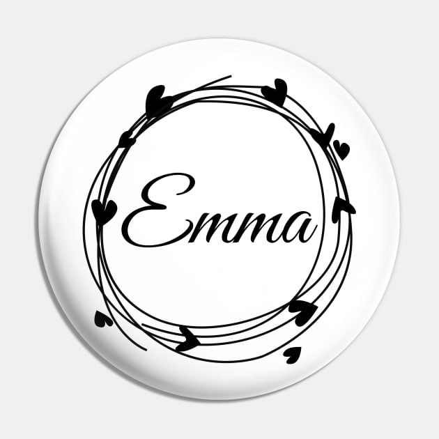 Emma name cute design Pin by BrightLightArts