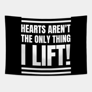 Motivational RN Fitness Apparel: Hearts Aren't the Only Thing I Lift! - Perfect Gift for Registered Nurses! Tapestry