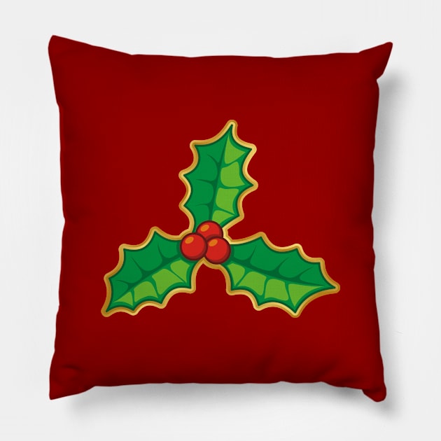 Christmas Holly Pillow by sifis