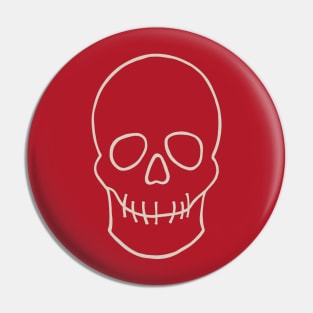 Simply Spooky Collection - Skull - Blood Red and Bone White Pin