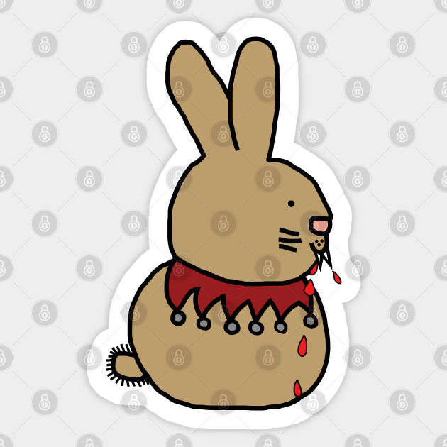 Animals with Sharp Teeth Bunny Rabbit Halloween Horror - Horror - Sticker | TeePublic Animals with Sharp Teeth Bunny Rabbit Halloween Horror - Horror - Sticker | TeePublic