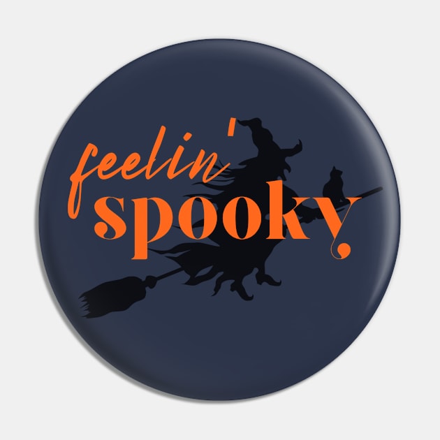 Feelin' Spooky Witch on a Broomstick Pin by Mia Delilah