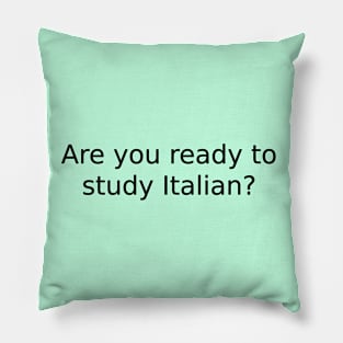 Are you ready to study Italian? Pillow