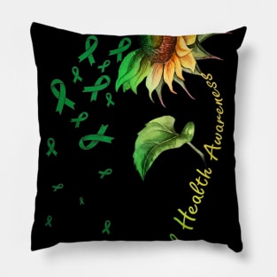 Mental Health Awareness Sunflower Pillow