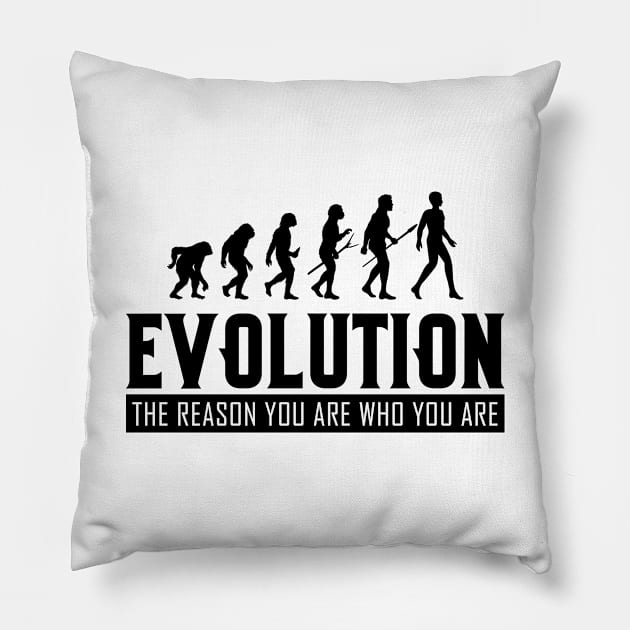 Evolution Evolve Monkey Ape Atheist Atheism Pillow by Mellowdellow