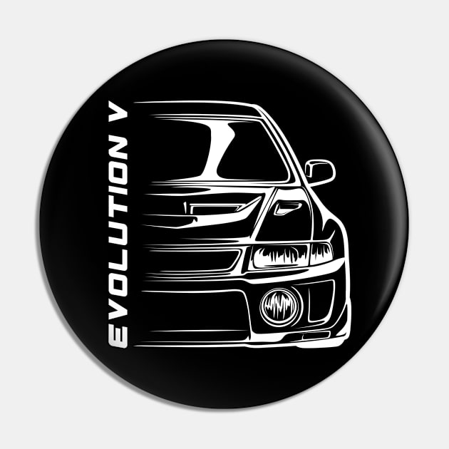 Lancer Evolution V Silhouette Pin by CreativeRAS