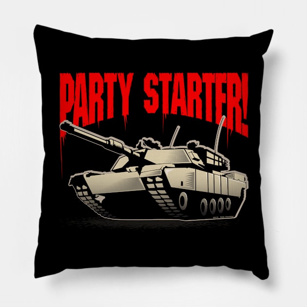 Party Starter Pillow by Illustratorator