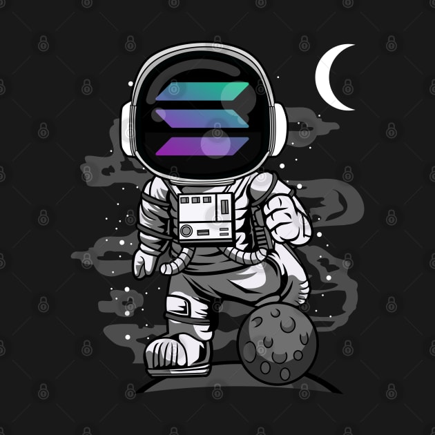 Astronaut Solana Coin To The Moon Crypto Token Cryptocurrency Wallet Birthday Gift For Men Women Kids by Thingking About