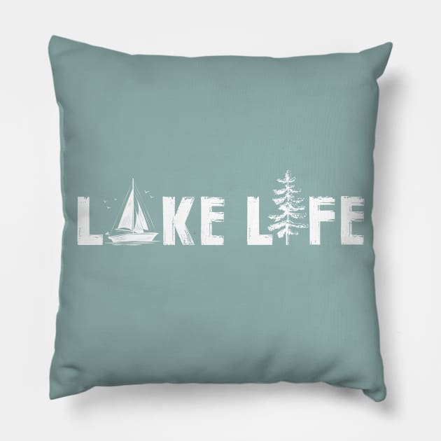 Lake Life Sailing on the Water Pillow by GreatLakesLocals