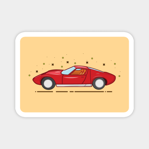 Car Modern Red Magnet by Socity Shop