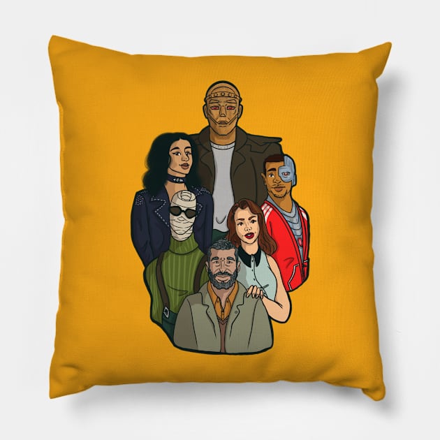 Doom Patrol FanArt Pillow by nataliamcaban