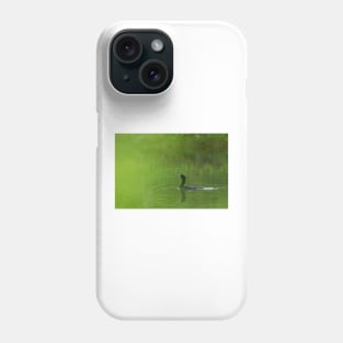 Through a green dream - Double-crested Cormorant Phone Case