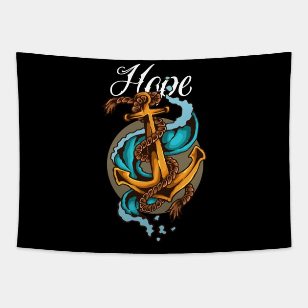 Traditional Anchor Tapestry by RadCoolguy