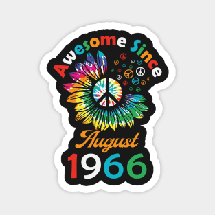 Funny Birthday Quote, Awesome Since August 1966, Retro Birthday Magnet