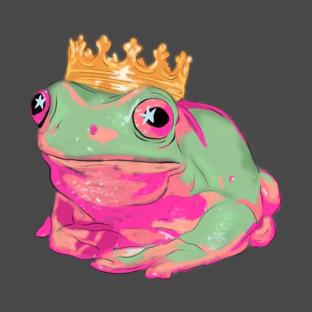 Frog King - Funky Meme by rosiemoonart