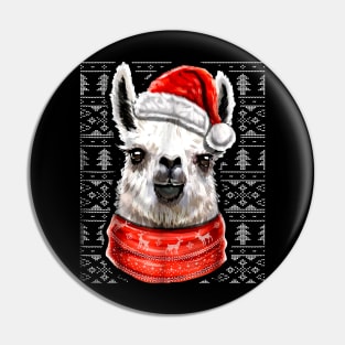 Christmas Sweater Llama Shirt Christmas Llama Gift Girl Pin