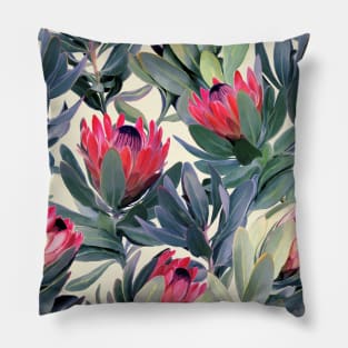 Painted Protea Pattern Pillow