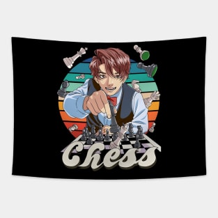 Funny Chess Player Grand Master Tapestry