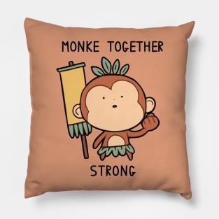 Monke Together Strong Pillow