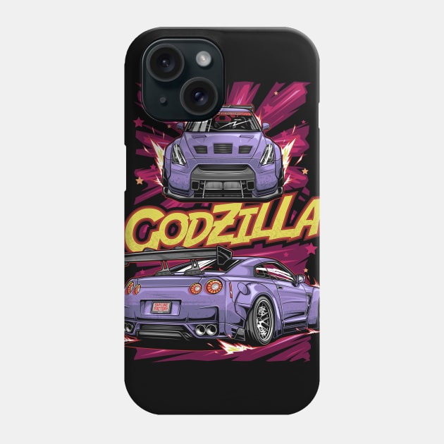 Nissan GTR GodZilla Phone Case by racingfactory