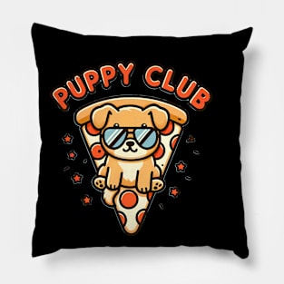 Funny Pizza Cute Puppy Dog Lover Pillow