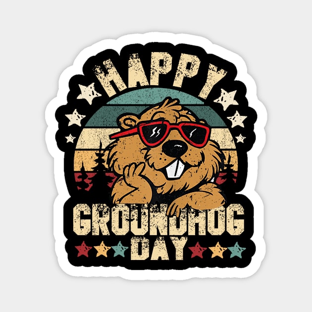 Happy Groundhod Day Magnet by WestKnightTees