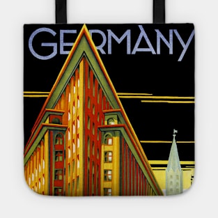 Vintage Travel Poster Germany The Chile House in Hamburg Tote