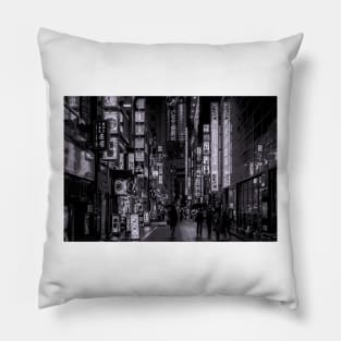 Shinjuku Nights Black and White Recolor Pillow