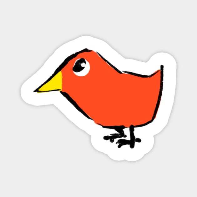 Red Bird Magnet by RedFoxBoutique