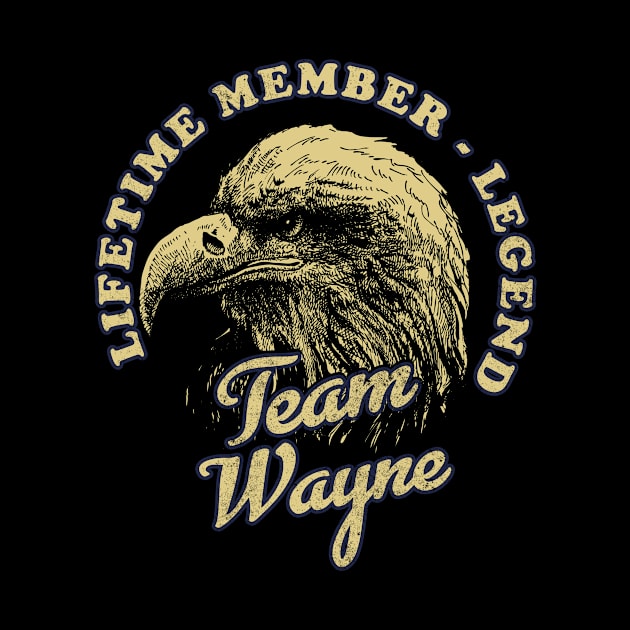 Wayne Name - Lifetime Member Legend - Eagle by Stacy Peters Art