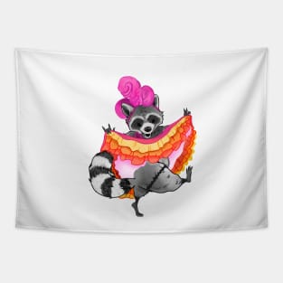 Roosevelt Raccoon is a Can Can Dancer! Tapestry