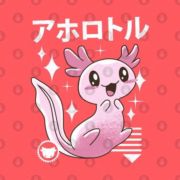 Kawaii Axolotl by Vincent Trinidad Art