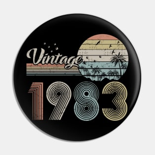 Vintage 1983 Design 37 Years Old 37th birthday for Men Women Pin