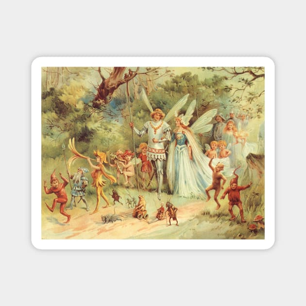 Vintage Fairy Tales, Thumbelina's Wedding to Prince Magnet by MasterpieceCafe