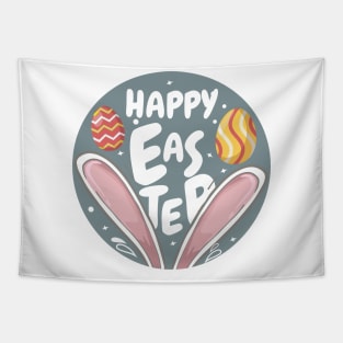 Happy Easter. Easter Bunny and Egg design Tapestry