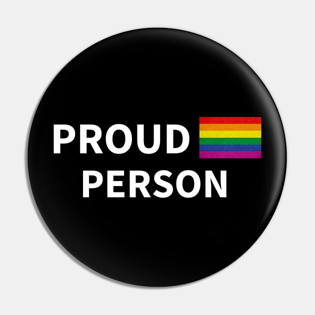 Proud Person LGBT Rainbow Pin by FunnyStylesShop