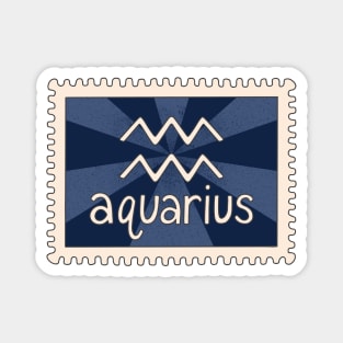 Aquarius Zodiac Sign Stamp Magnet