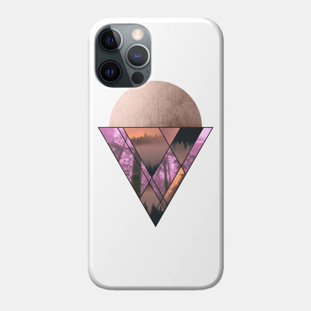 Rosegold Glitter Mountain And Forest Cone Rosegold Phone Case Teepublic