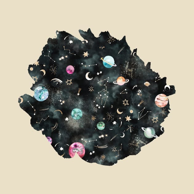 Galaxy Space Planets Constellations by ninoladesign