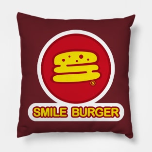 Smile Burger Pillow