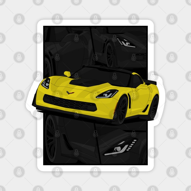 Z06 YELLOW Magnet by VENZ0LIC