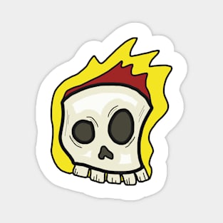 Fire skull Magnet