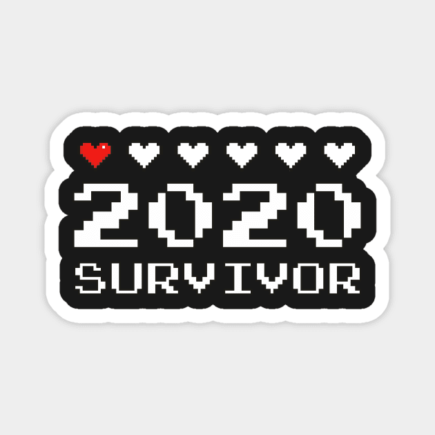 2020 Survivor Funny Pixel Art 8-Bit Gaming Magnet by zeno27