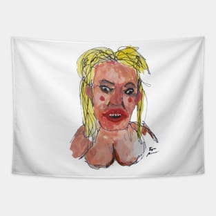 pop goddess celebrity singer 3000 usa portrait | bad art club | Candy Girl Maneater 2 Tapestry