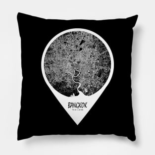 Bangkok, Thailand City Map - Travel Pin Pillow