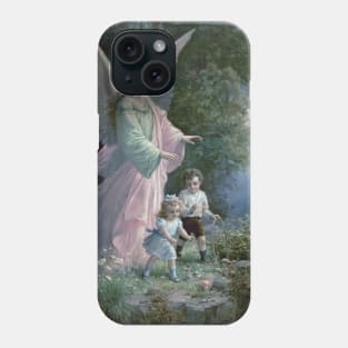 Guardian Angel protecting small children Phone Case