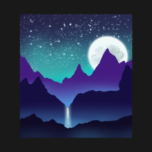 Moon light mountains T-Shirt