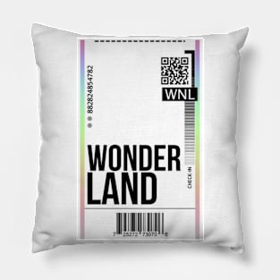 Wonderland ticket Pillow