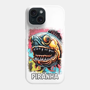 Scary Piranha Amazon River Monster fish Abstract Fantasy Artwork Phone Case