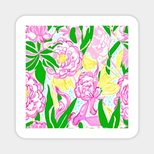 Peonies and daffodils Magnet